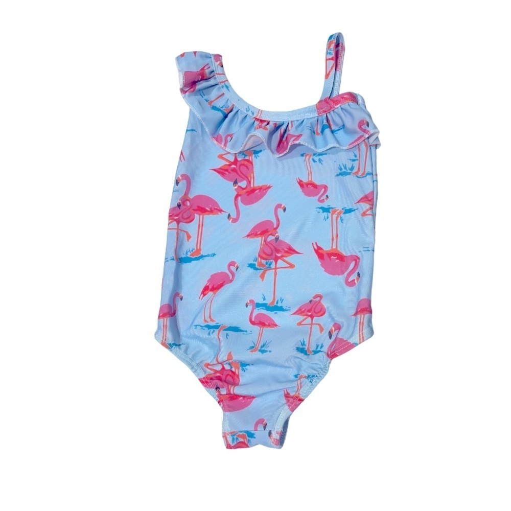 018 Flamingo Print Swim Suit